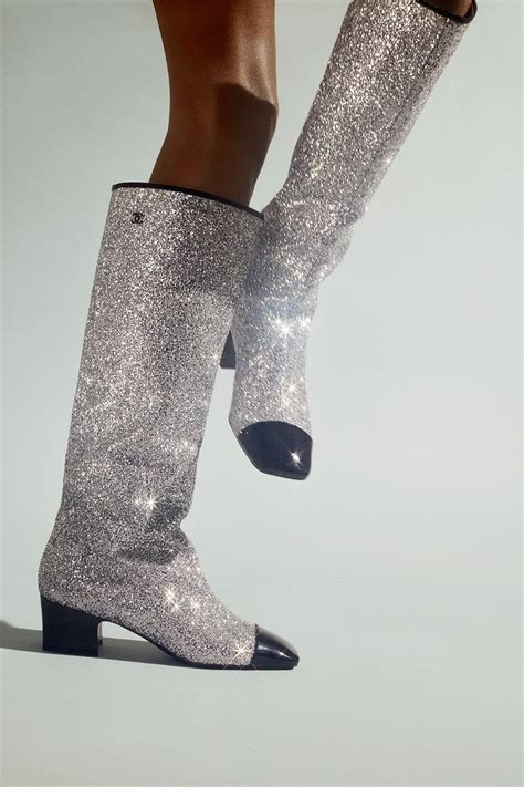 chanel glitter boots 2017|chanel ready to wear 2017.